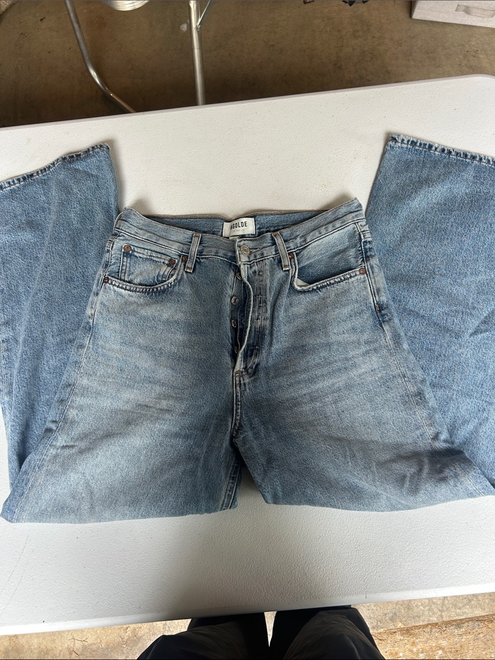 Agolde Light Blue High-Rise Denim Jeans